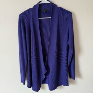 Eileen Fisher Merino Wool Angle Ribbed Cardigan